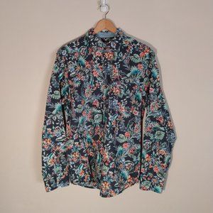 Tommy Bahama The Newport Coast Shirt Mens Medium Button Floral Print Pima Cotton